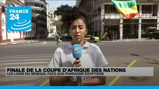 CAN2022  Au Sénégal tout un pays derrière son équipe avant la finale face à lÉgypte [upl. by Ivanah]