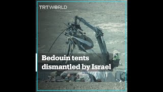 Israel tears down Bedouin tents in occupied West Bank [upl. by Eelirrem]