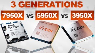 3 Generations TESTED — AMD 7950X vs 5950X vs 3950X [upl. by Valente]