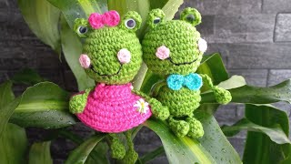 🐸Ranita a crochet Novia💕 ropita ranitacrochet amigurumi [upl. by Bouchier]