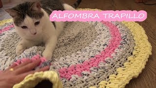 Como hacer alfombra de trapillo facil a crochet TECNICA DE TRAPILLO [upl. by Arjan]