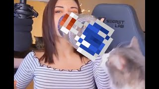 Alinity makes her cat drink adult minecraft water 😳 [upl. by Hancock]