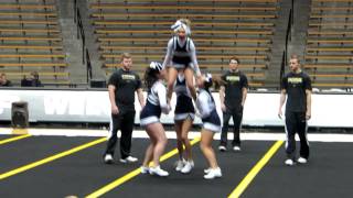 cheerleading stunt routine [upl. by Eilzel]