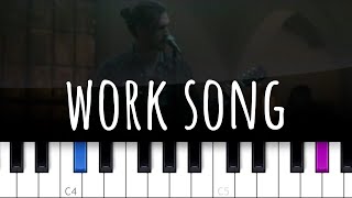 Work Song  Hozier piano tutorial [upl. by Htrow514]