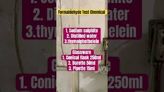 Formaldehyde test chemical glassware plywood knowledge formaldehyde glassware chemical test [upl. by Omarr]