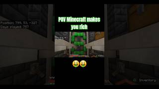 Minecraft Auto Crafter 🤑 minecraft shorts money [upl. by Cailean]