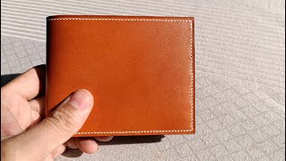 Making a LUXURY bifold wallet from one of the BEST MATERIALS [upl. by Noteloc]