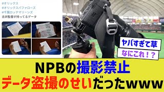 NPBの撮影禁止、データ盗撮のせいだったww [upl. by Euqinaj441]