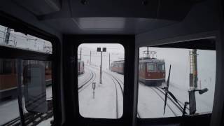 Gornergratbahn GGB Riffelberg  Rotenboden  Gornergrat Zermatt [upl. by Sueddaht]