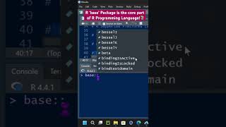 R ‘base’ Package is the core part of R Programming Language📚 [upl. by Oirevas]