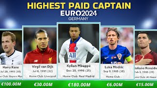 Display Captains Salaries 24 All teams EURO 2024 [upl. by Ellinad]