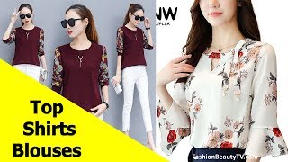 Top 50 Beautiful Shirt and Blouse Designs For Ladies S9 [upl. by Faucher748]