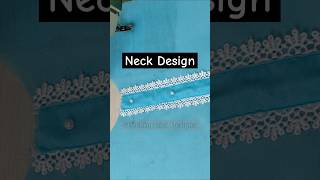 Neck Design with Lace 🌟 fashiondesign neckdesign tutorial diy sewing fashion shorts design [upl. by Page]