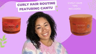 Curly Hair Routine Featuring Cantu Shea Butter [upl. by Regdirb]