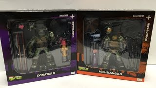 TMNT Revoltech  DONATELLO and MICHELANGELO [upl. by Aneetsirhc]