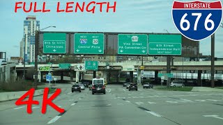 ⁴ᴷ Interstate 676 Philadelphia PACamden NJ westbound 4K VIDEO [upl. by Pero]