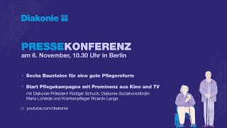 Pressekonferenz  Sechs Bausteine für eine gute Pflegereform [upl. by Willa]