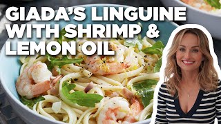 Giada De Laurentiis Linguine with Shrimp and Lemon Oil  Everyday Italian  Food Network [upl. by Bardo]