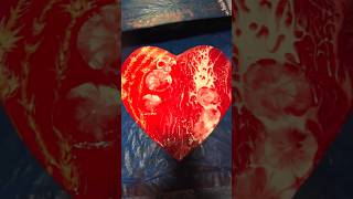 quotFREEZING HEARTquot NANAS FLUID REFLECTION sanjahotko8585 2different enamels baloonkiss fluidart [upl. by Lay]