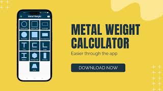 Metal Weight Calculator App  Calculate Weight Of Steel amp other materials based on shape [upl. by Nevada]