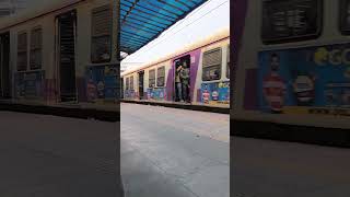 Mumbai Local train Thane Railway station [upl. by Brottman778]