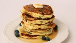 Homemade Blueberry Pancake Recipe  Laura Vitale  Laura in the Kitchen Episode 426 [upl. by Cnahc]