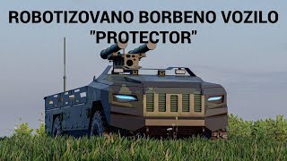 UKRAJINSKO ROBOTIZOVANO VOZILO quotPROTECTORquotUKRAINIAN ROBOTIZED VEHICLE quotPROTECTORquot [upl. by Corny]