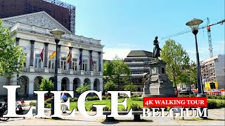 Discover the beautiful city of Liège in Belgium by walking 😀4k [upl. by Oalsecnew]