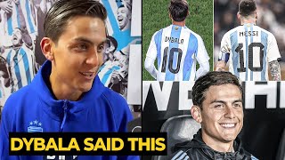 Dybala reacts to taking Messi’s No10 jersey during absence for Argentina against Chile [upl. by Peh]