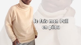 ✂TUTO couture  Je fais un pull en pilou  col roulé  débutant  on peut coudre à la main [upl. by Brody]