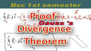 Gausss Divergence TheoremStateampproveBsc 1st semester PhysicsVery easy method for proof [upl. by Ardnwahsal]