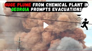 Huge Plume From Chemical Plant in Georgia Prompts Evacuationsconyers gabiolab conyersbiolab fire [upl. by Snah459]