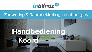 Koordbediening  InBlindz® zonwering en raambekleding in dubbelglas [upl. by Mcilroy945]