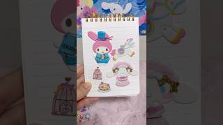 Mymelody and Cinnamoroll Decorating Stickers 🩵🩷sanrio [upl. by Eikcim]