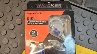 ReviewUnboxing Kicker KISL 2 channel speaker wire to RCA adapter [upl. by Cindee]