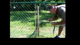 How to Stretch a Chain Link Fence [upl. by Kcirnek]