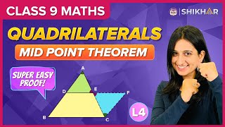 Quadrilaterals L 4  Mid Point Theorem amp Converse  Proof  Class 9  Arsh Ma’am  BYJUS [upl. by Attej]