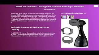 LEBENLANG Steamer Testsieger für faltenfreie Kleidung in Sekunden [upl. by Aimil474]