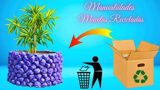 DIYS Que puedes hacer tú misma en casa♻️manualidade con reciclajeComo hacer maceteros recicladas [upl. by Lamarre]