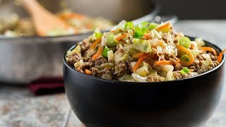 OnePan Egg Roll in a Bowl  paleo glutenfree healthy easy [upl. by Pyne]