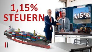 Steuerberater analysiert Jan Böhmermann Nur 115  Tonnagebesteuerung bei HapagLloyd [upl. by Imalda]