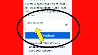 Facebook  Creat a Password with at latest 6 Letter  New Password [upl. by Ohl]