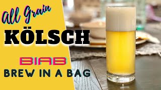 Kölsch Style Beer All Grain Brew in a Bag Grain to Glass  Wyeast 2565 [upl. by Yann]