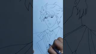 How to draw dio Brando in seconds shorts shortsfeed shortsvideo shortsviral [upl. by Noyk313]