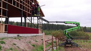 Leguan Lifts in action L190 access platform at a construction site 2018 [upl. by Intyre130]