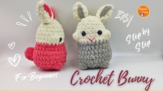 Crochet Mini Bunny  Beginnerfriendly Tutorial  Quick and Easy Crochet Lowsew Amigurumi Bunny [upl. by Eirrot43]