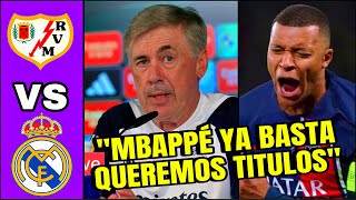 🚨ANCELLOTTI DESTRUYE A MBAPPÉ EN RUEDA DE PRENSA HOY REAL MADRID VS RAYO VALLECANO PREVIA [upl. by Ahsila]