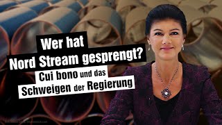 Wer hat Nord Stream gesprengt Cui bono und das Schweigen der Regierung [upl. by Ellehcyar]