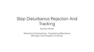 Step Disturbance Rejection And Tracking [upl. by Lirrehs694]