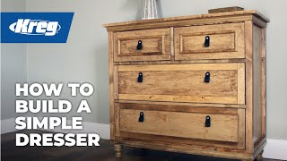 How To Build A Simple DIY Dresser  Free Woodworking Project Plan [upl. by Retlaw]